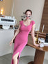 Broad Neck Body Fit Dress